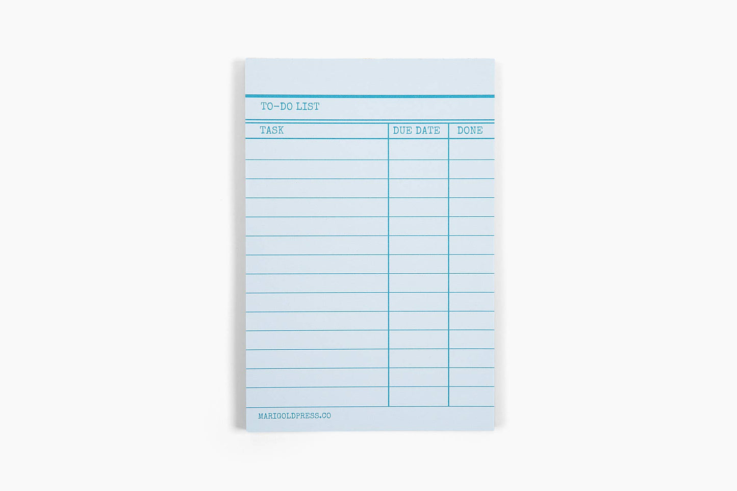 Library Card Blue Notepad