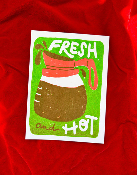 Coffee Pot Riso Print