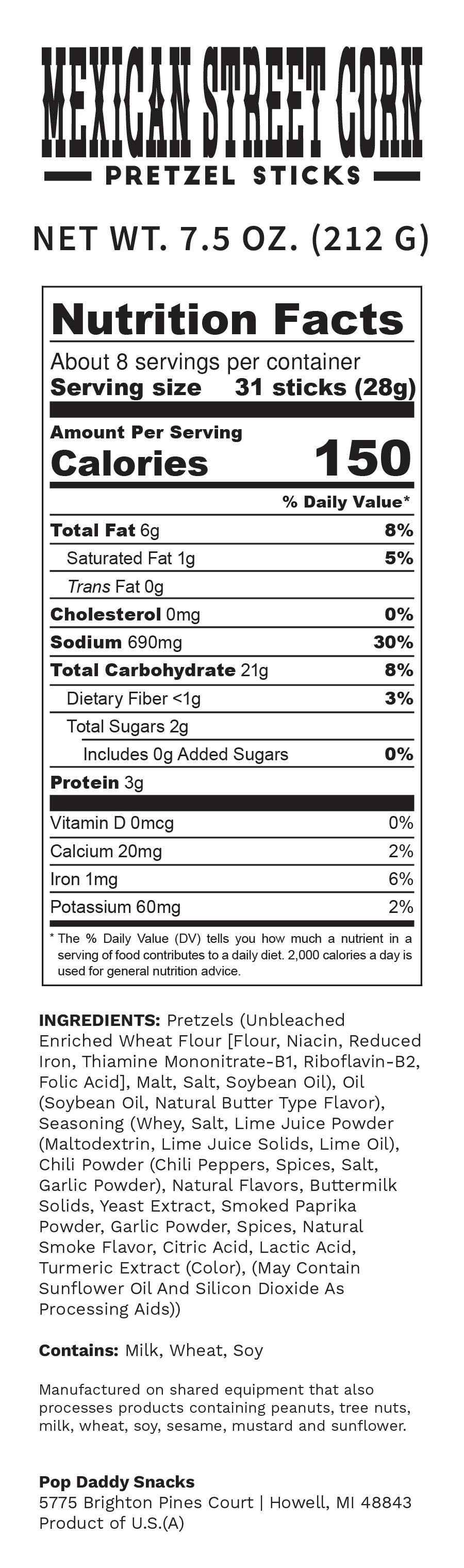 Mexican Street Corn Pretzels 7.5oz