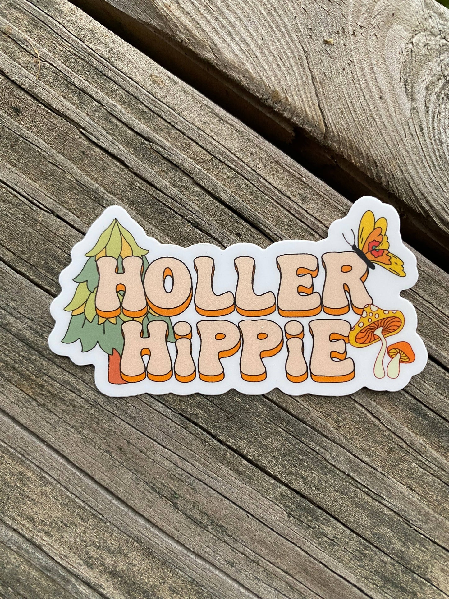 Holler Hippie Sticker