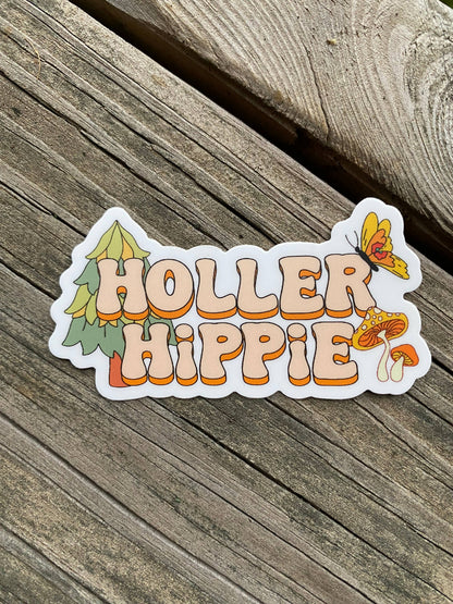 Holler Hippie Sticker