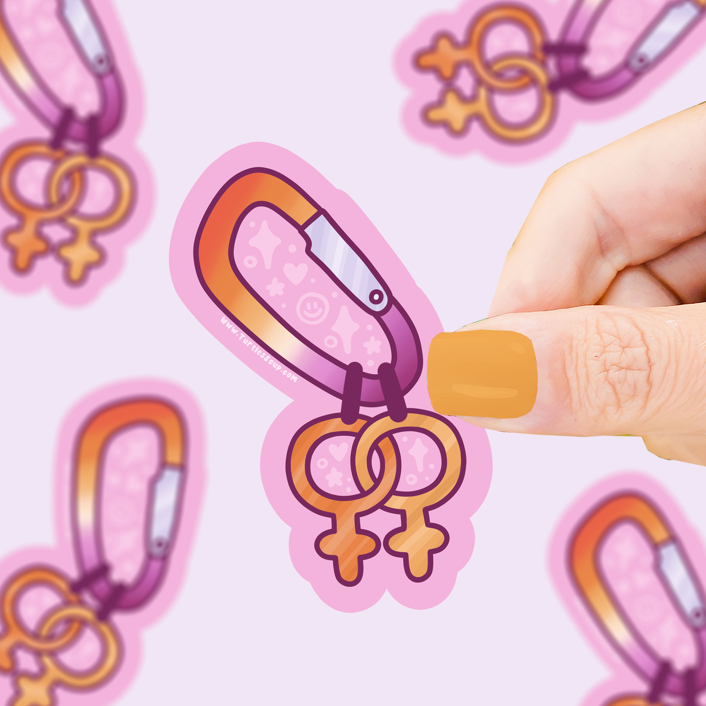 Lesbian Carabiner Sticker
