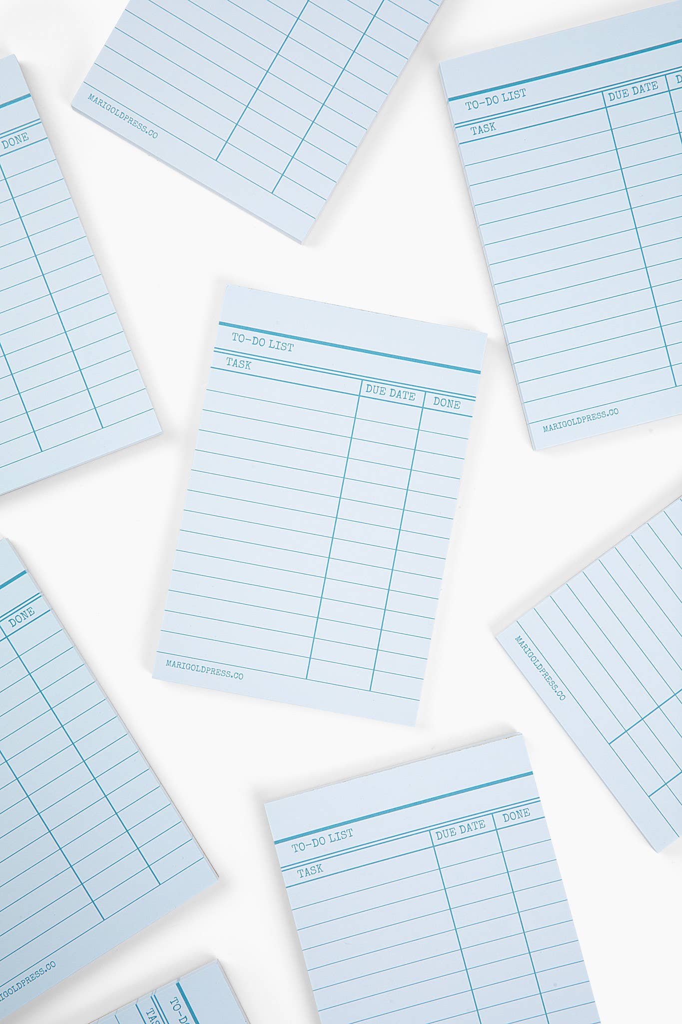 Library Card Blue Notepad
