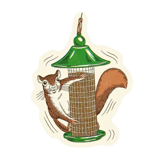 Squirrel Bird Feeder Sticker