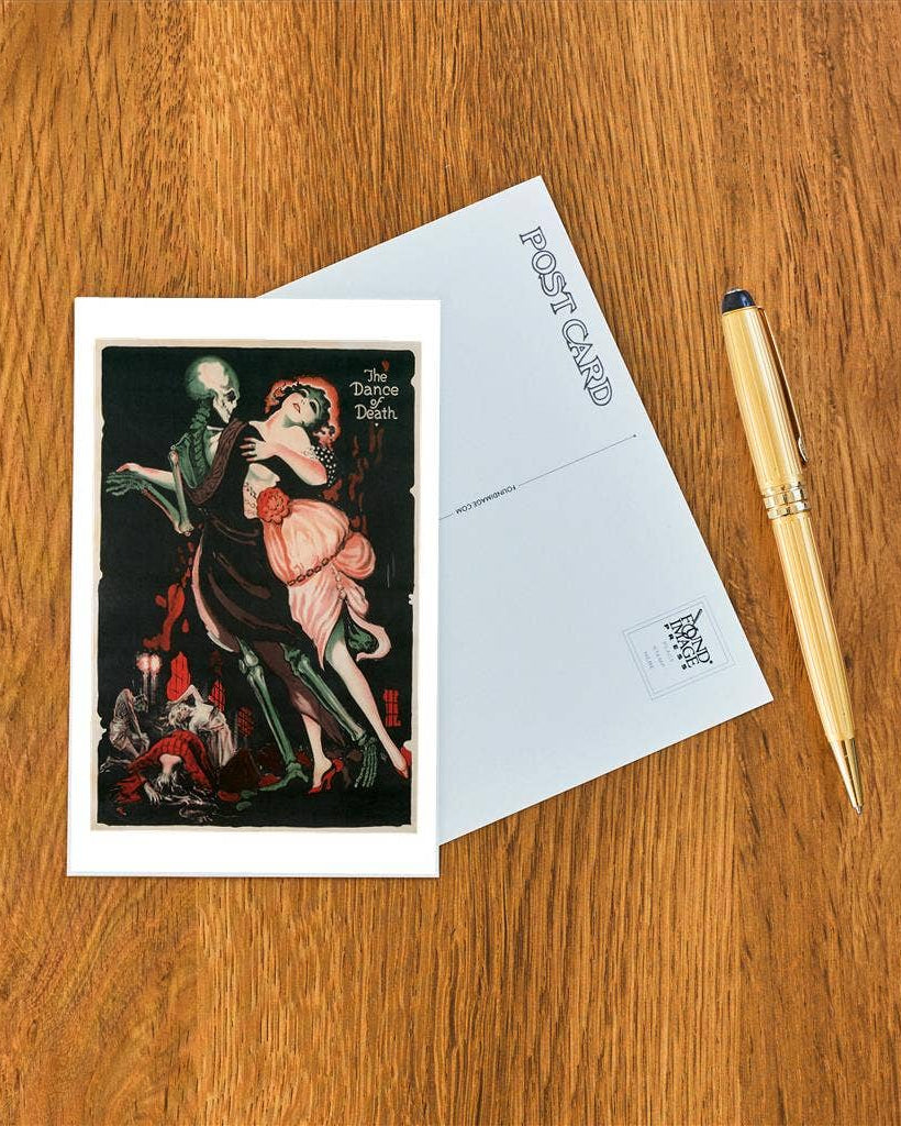 Dance of Death Skeleton Postcard