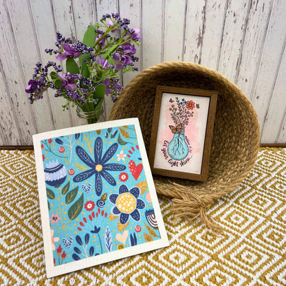 Farmhouse Spring Flowers Swedish Dishcloth