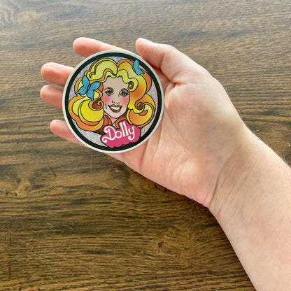 Backwoods Barbie Dolly Glitter Sticker