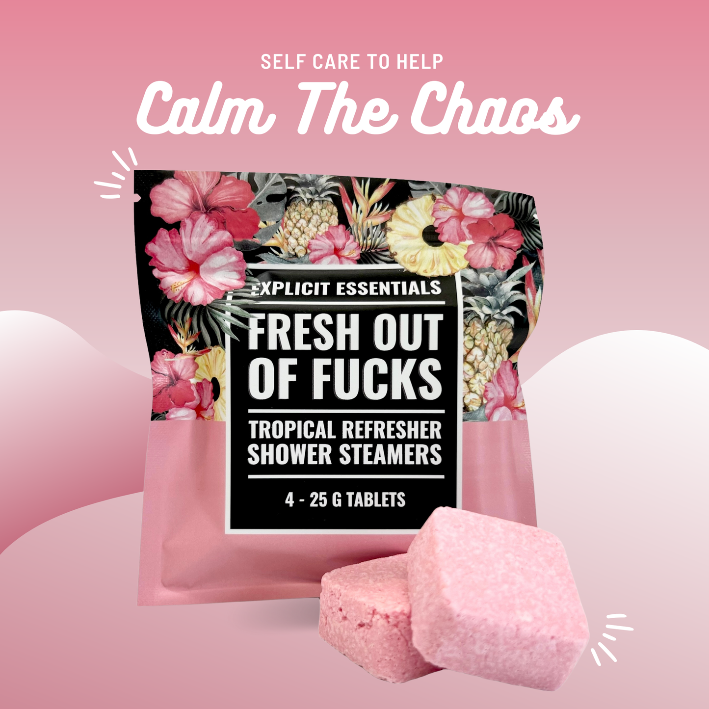 Fresh Outta Fs Grapefruit|Hibiscus Shower Steamers