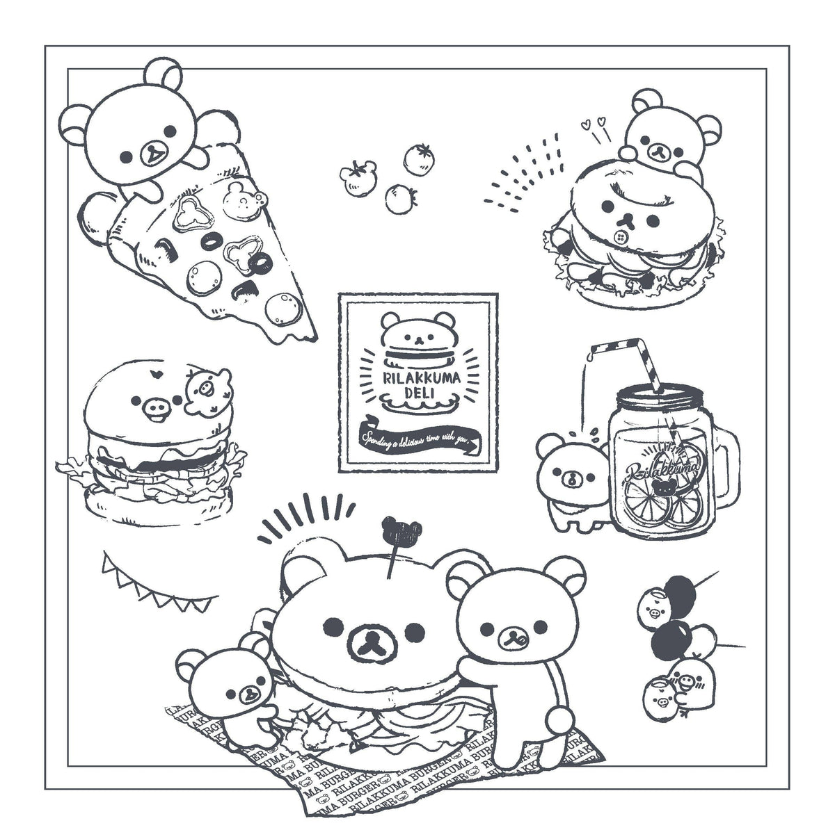 Rilakkuma Coloring Book: Sweet & Savory Treats