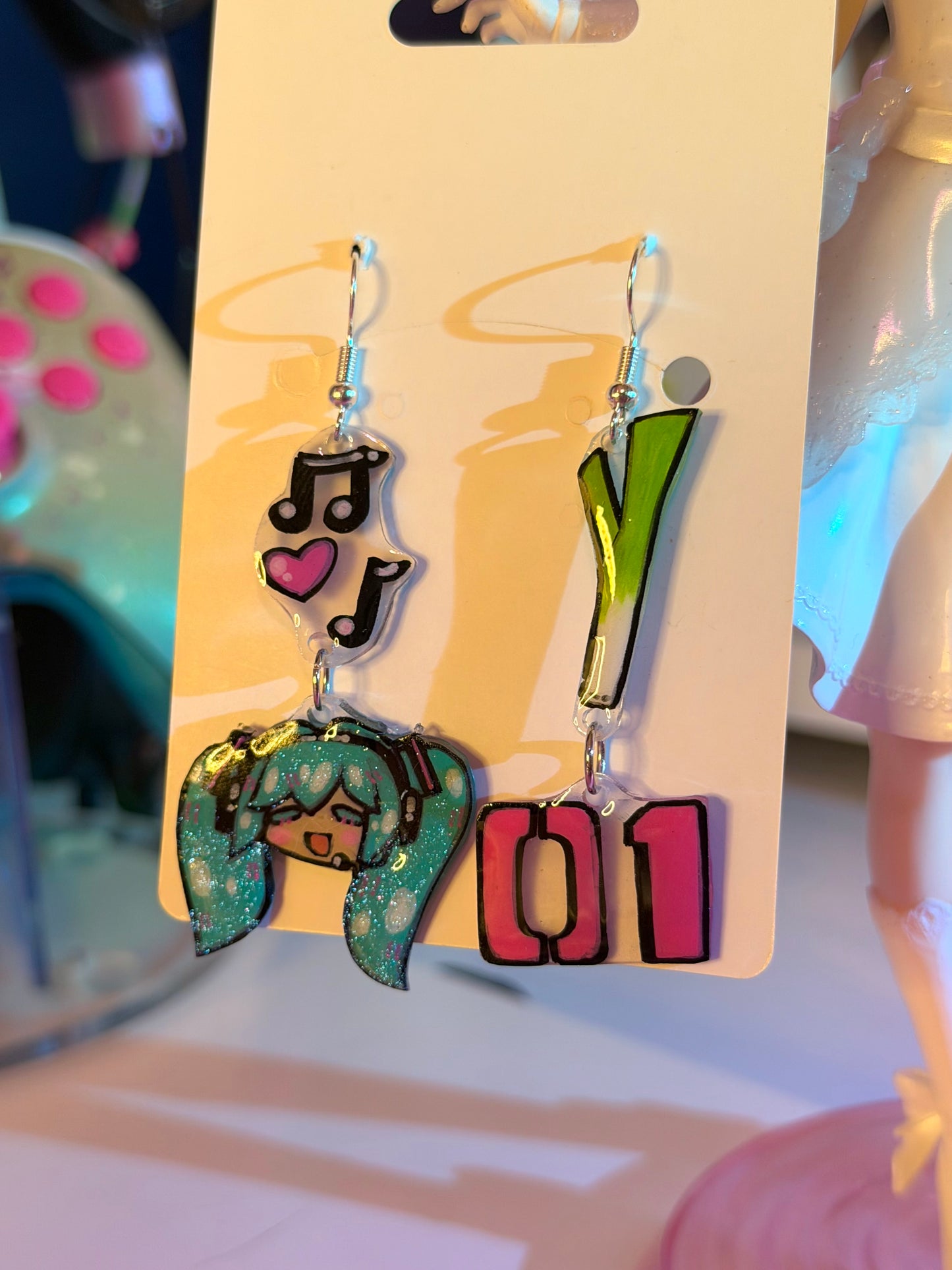Miku Shrinky Dink Earrings