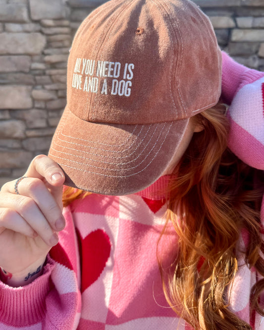 Love And A Dog Baseball Cap