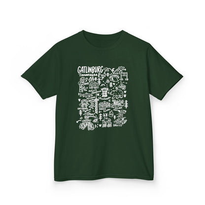 Gatlinburg Map Youth T-Shirt