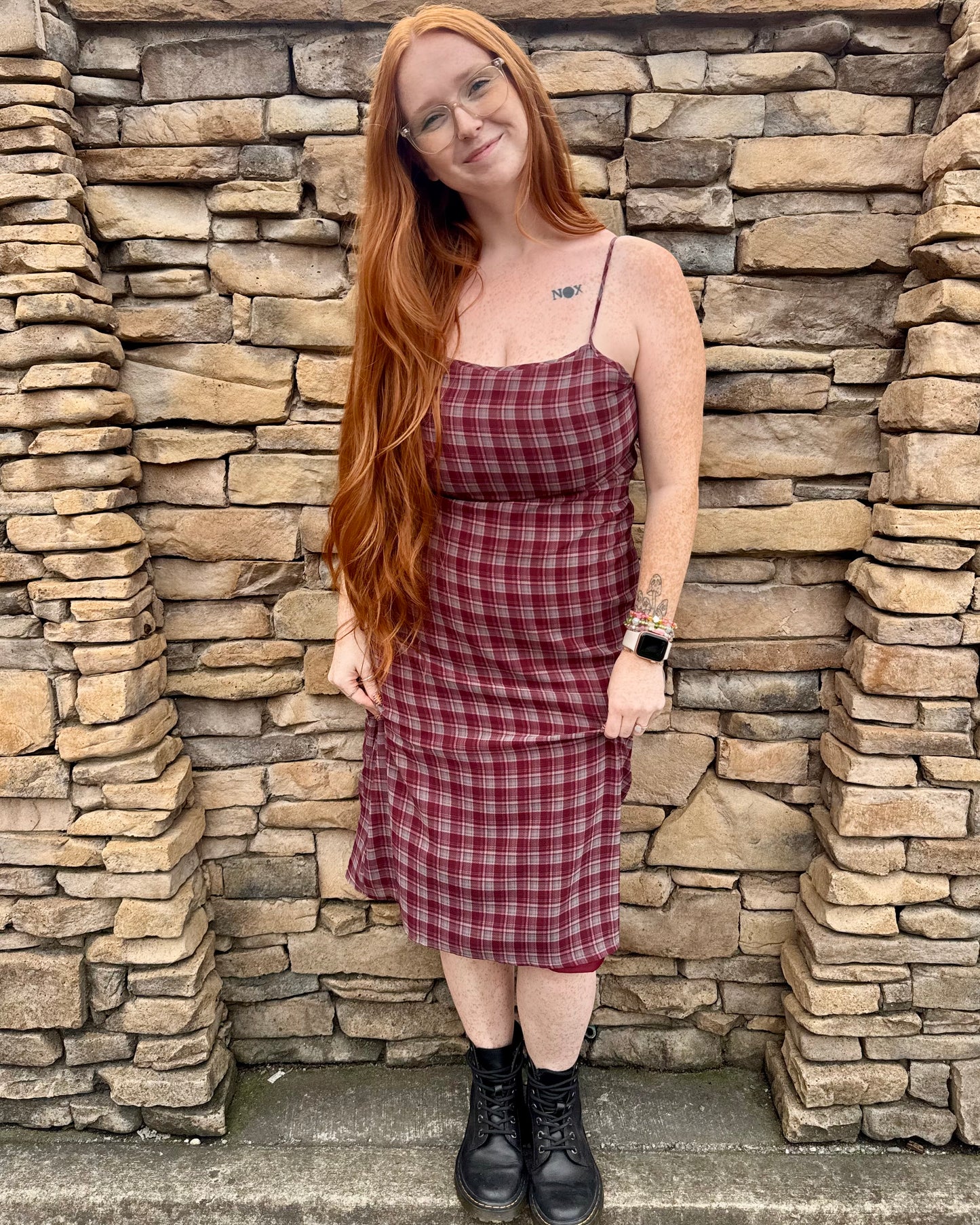 Mulberry Plaid Delilah Dress