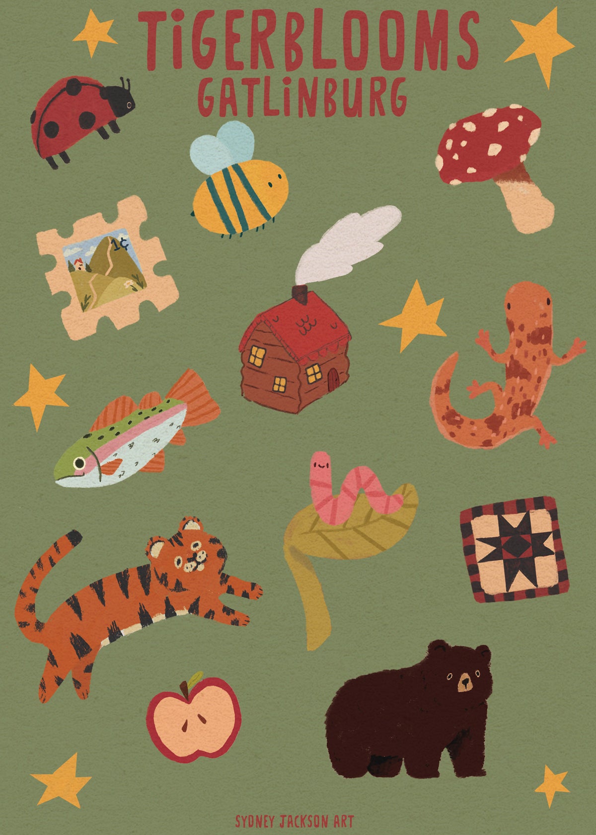 Tigerblooms x Sydney Sticker Sheet