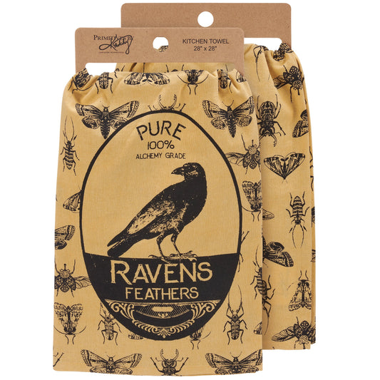 Raven Feathers Kitchen Towel