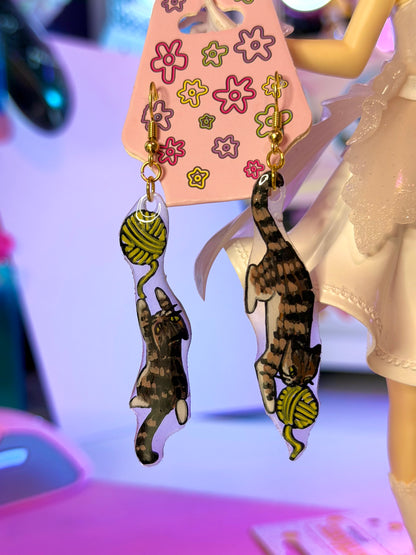 Kitty Shrinky Dink Earrings