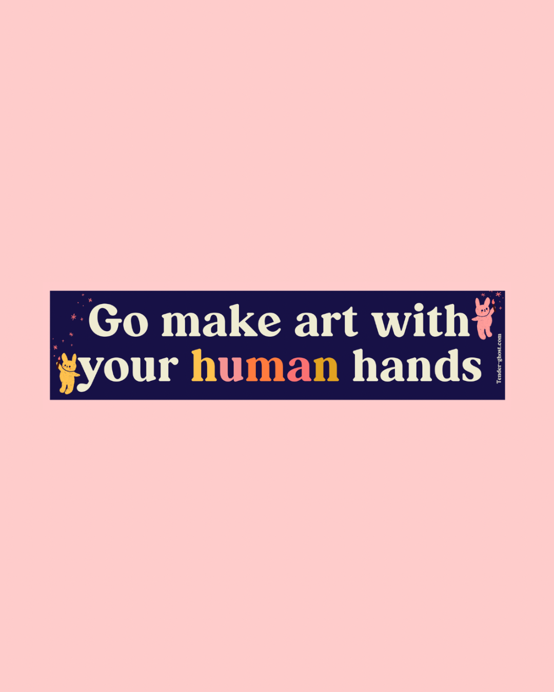 Art With Human Hands Bumper Magnet