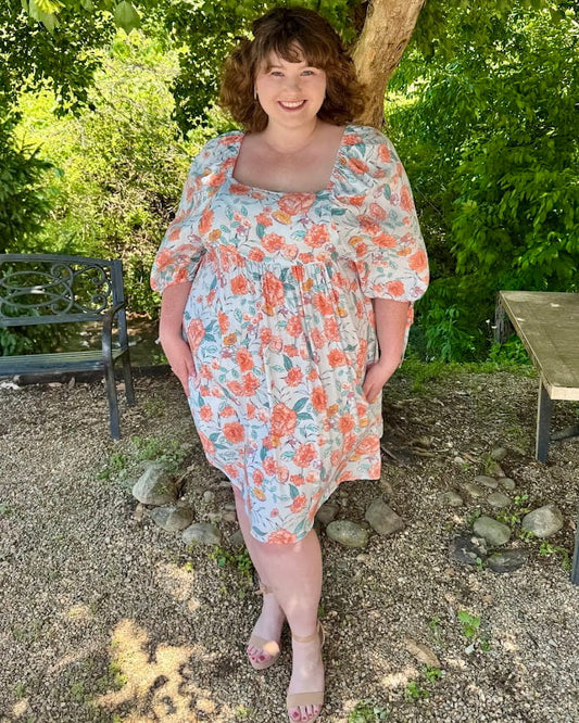 Plus Floral Mini Dress