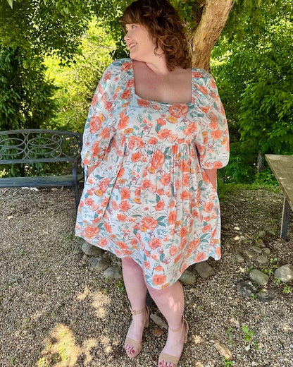 Plus Floral Mini Dress