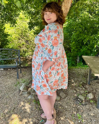 Plus Floral Mini Dress