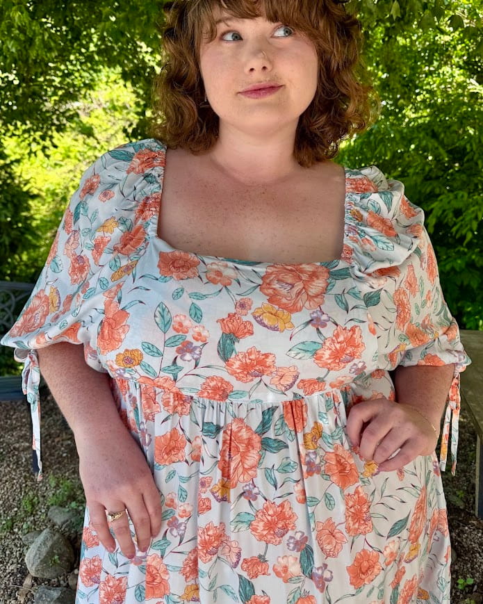 Plus Floral Mini Dress