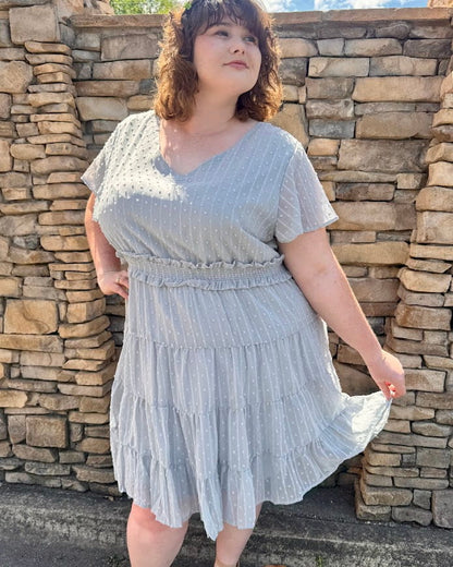 Plus Swiss Dots Mini Dress