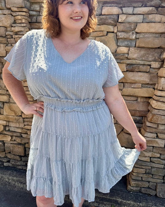 Plus Swiss Dots Mini Dress
