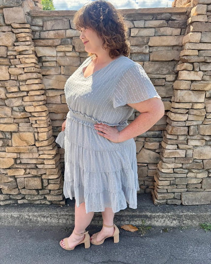Plus Swiss Dots Mini Dress