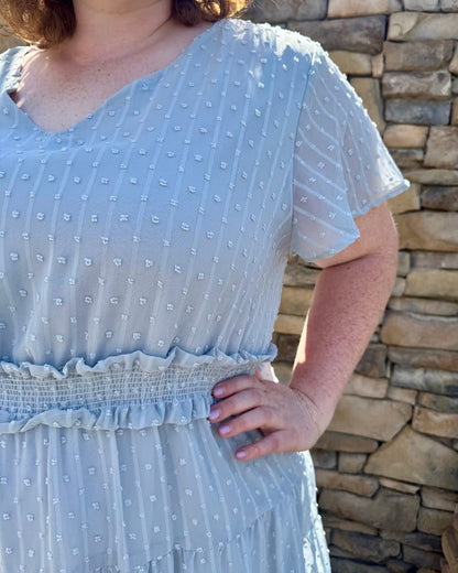 Plus Swiss Dots Mini Dress