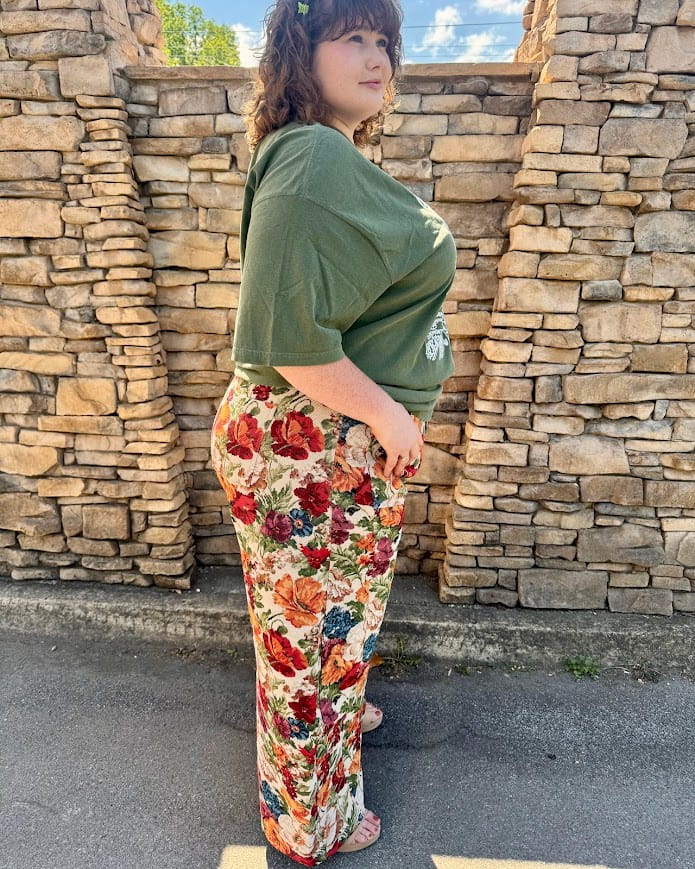 Plus Flower Cargo Joggers