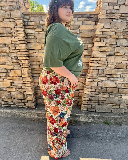 Plus Flower Cargo Joggers