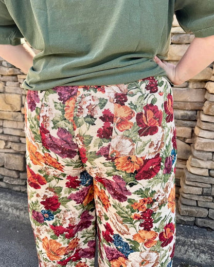 Plus Flower Cargo Joggers