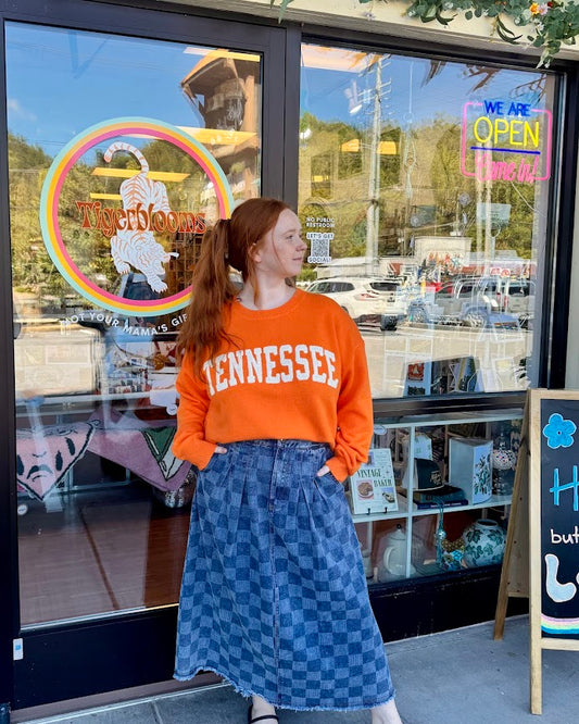 TN Orange Embroidery Sweater