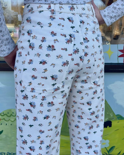 Grandma’s Floral Carpenter Pants