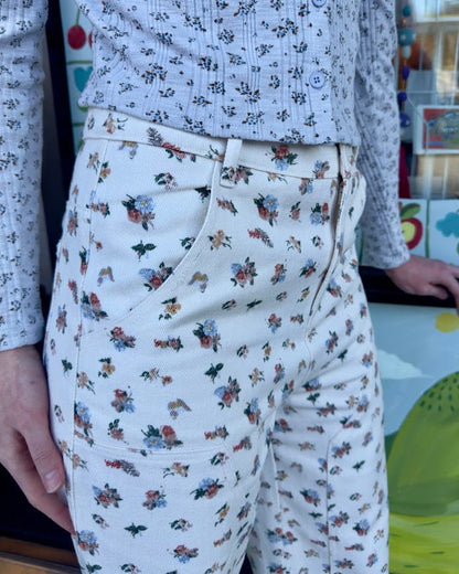 Grandma’s Floral Carpenter Pants