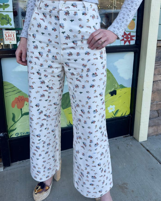 Grandma’s Floral Carpenter Pants