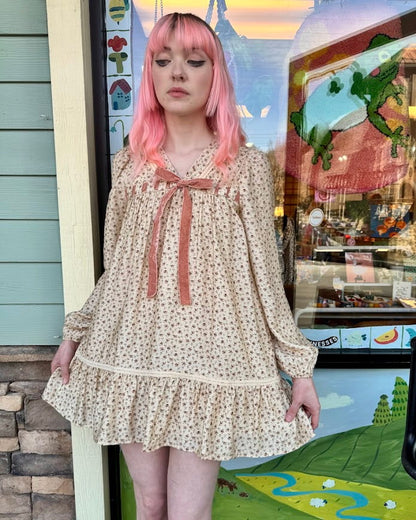 Cottage Floral Bow Dress