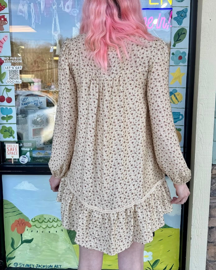 Cottage Floral Bow Dress