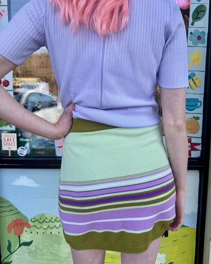 Happy Bunny Knit Mini Skirt Consignment Medium