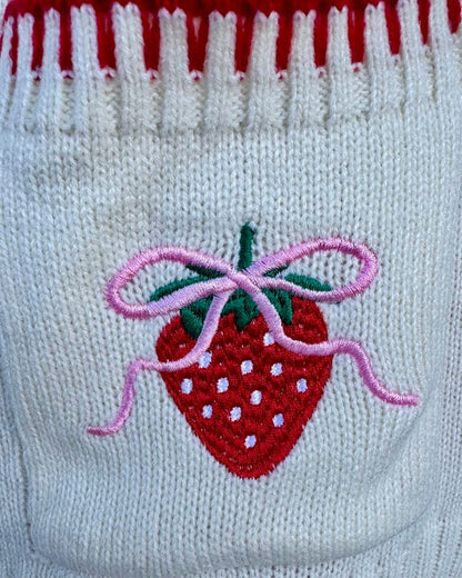Strawberry Patch Sleeveless Knit Top