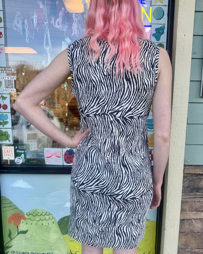 Zebra Dress Vintage Medium