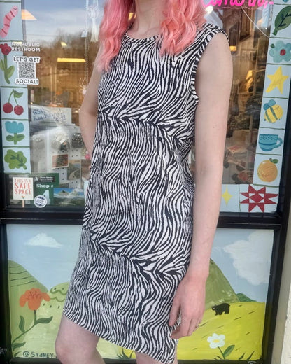 Zebra Dress Vintage Medium