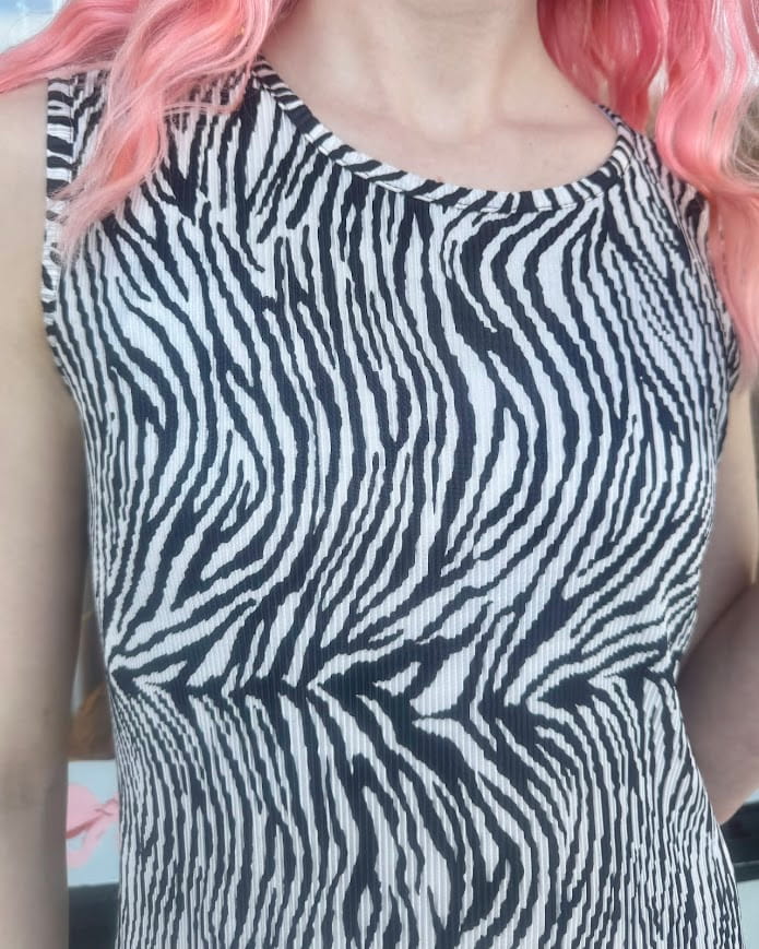 Zebra Dress Vintage Medium