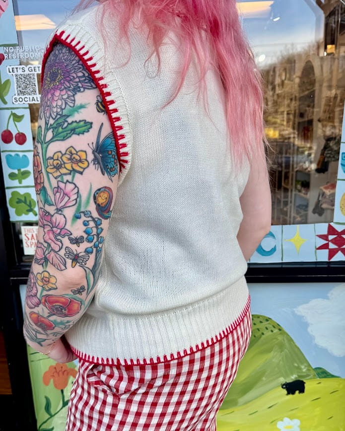 Strawberry Patch Sleeveless Knit Top