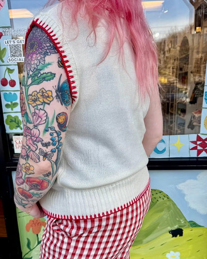 Strawberry Patch Sleeveless Knit Top