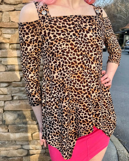 Leopard Grommet Top Vintage Small