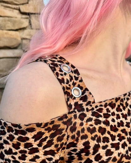 Leopard Grommet Top Vintage Small