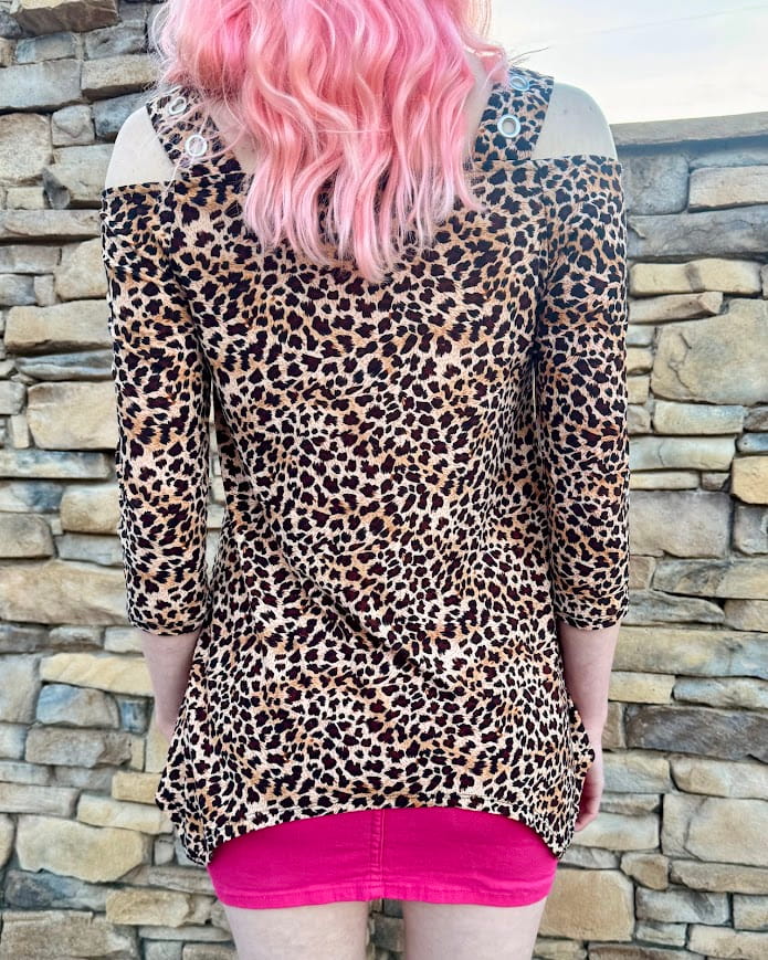 Leopard Grommet Top Vintage Small