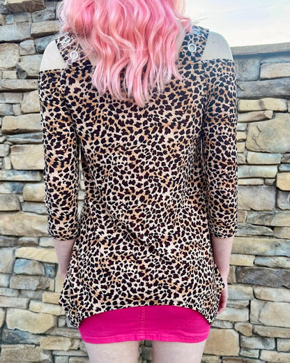 Leopard Grommet Top Vintage Small