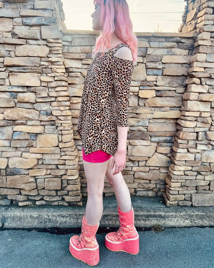 Leopard Grommet Top Vintage Small